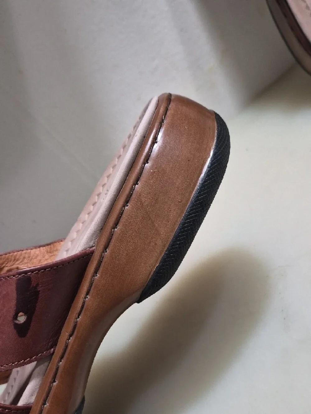 Dansko Brown Leather Cross-Strap Slide Sandals